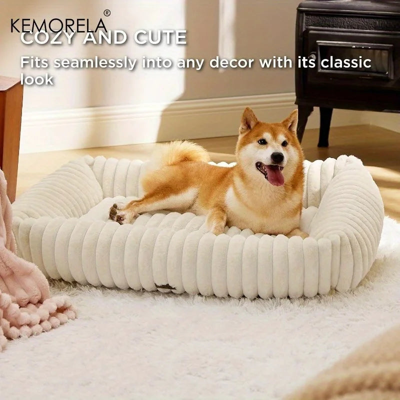 Orthopedic Plush Support Dog Mattress Bed